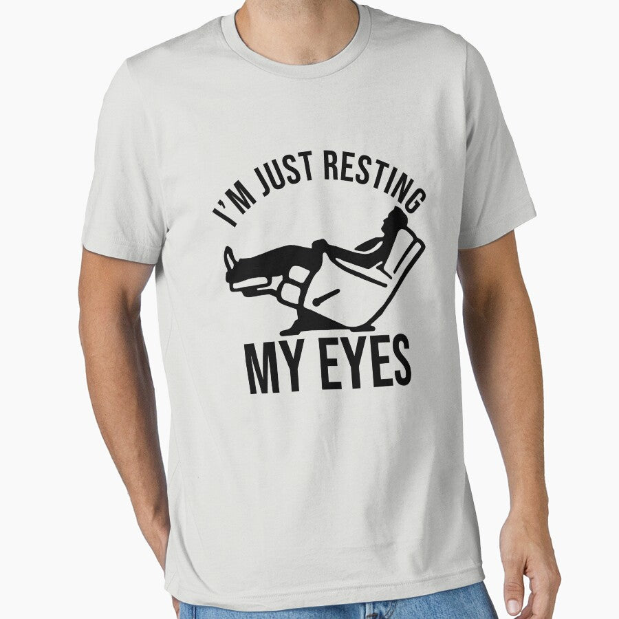 I'm Just Resting My Eyes Recliner Chair Funny Dad by DamnGoodDesign