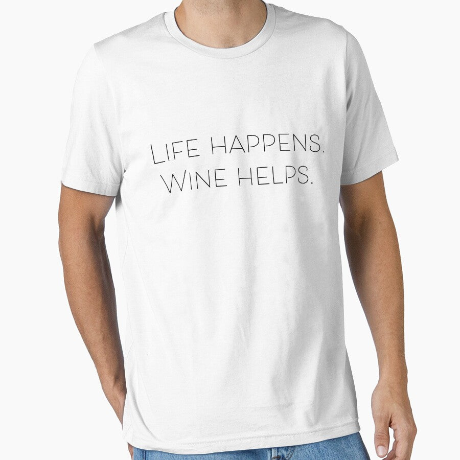 Life Happens Wine Helps by LemonbatStudio