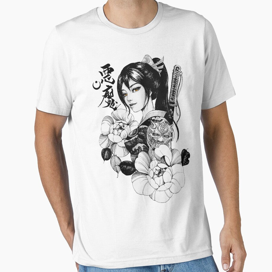 Geisha Japanese Samurai Flowers Ornament by OWLvision33
