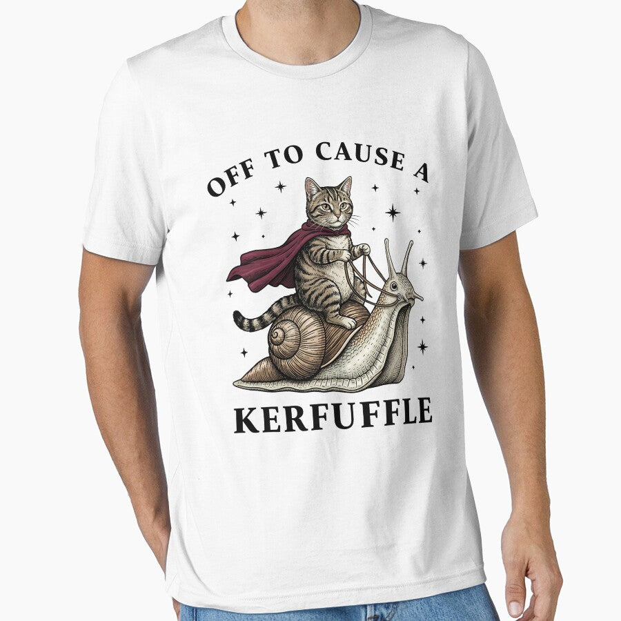 Off to Cause A Kerfuffle Funny Whimsical Cat Meme by FrankIsabel