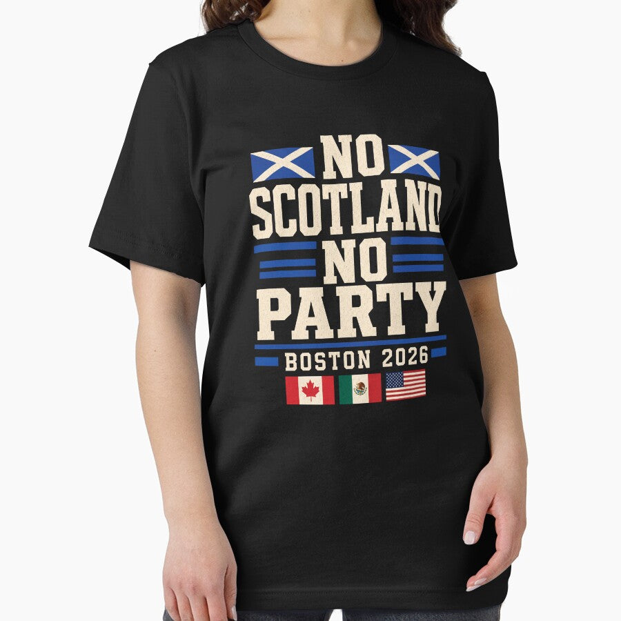 No Scotland No Party Boston 2026 Football Fan Scottish World Cup Host City Expat Soccer Supporter by Kovav