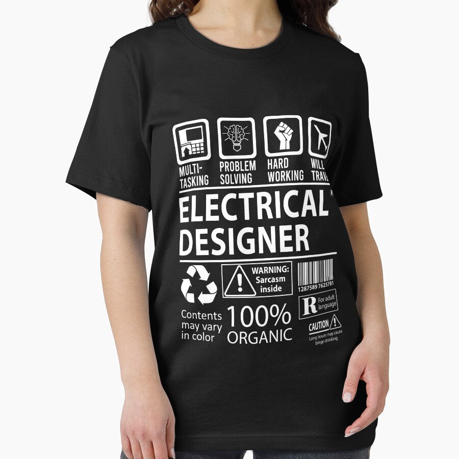 Electrical Designer T Shirt - MultiTasking Certified Job Gift Item Tee by oslandefren
