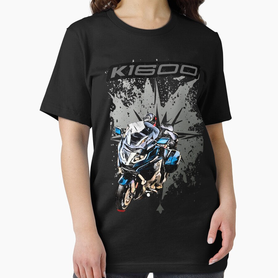 K1600 Grunge Motorcycle Rider Tee by FroggyBaBoy