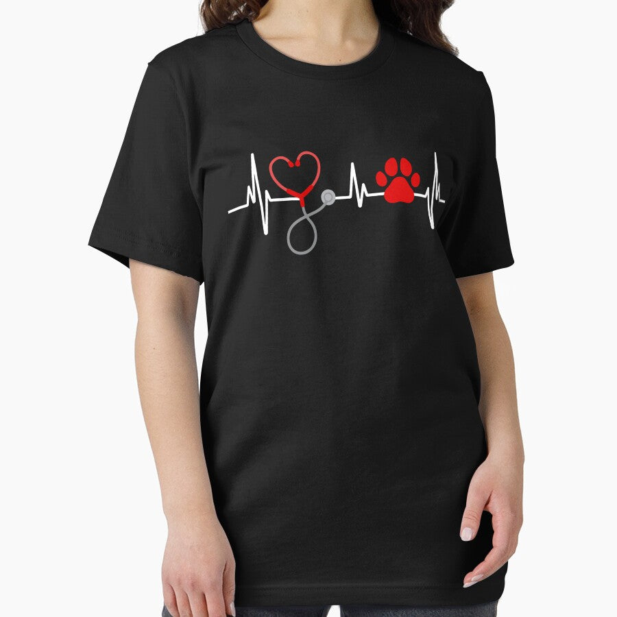 Heartbeat Paw Stethoscope Veterinarian Vet Tech Vet Nurse by Studio624