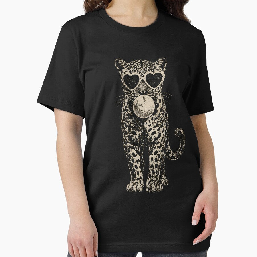Leopard Shirt Leopard Bubblegum Sunglasses T-Shirt Cute Animal by THREE LITTLE BEANS