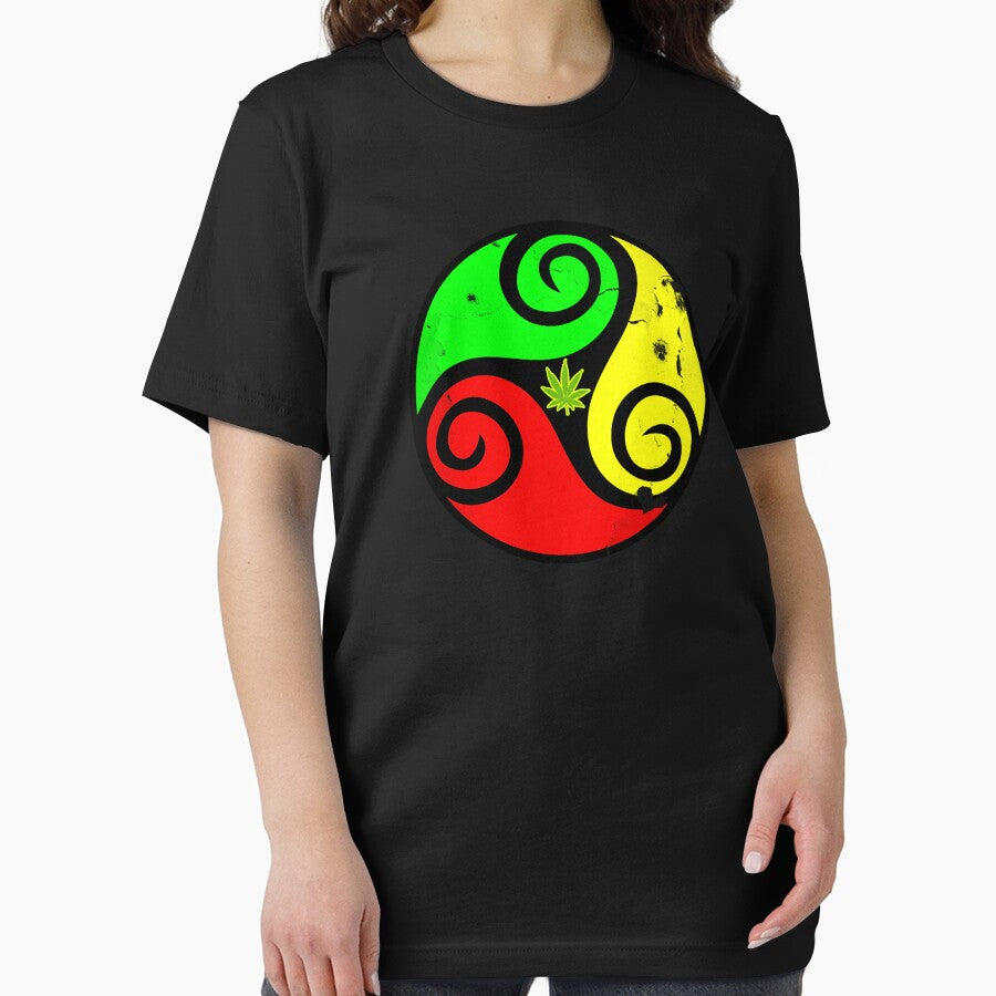 Reggae Rasta Love Vibes - Cool Cannabis Reggae Flag Design by Denis Marsili
