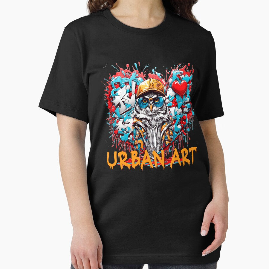 Urban heart graffiti with owl by PETS ABC