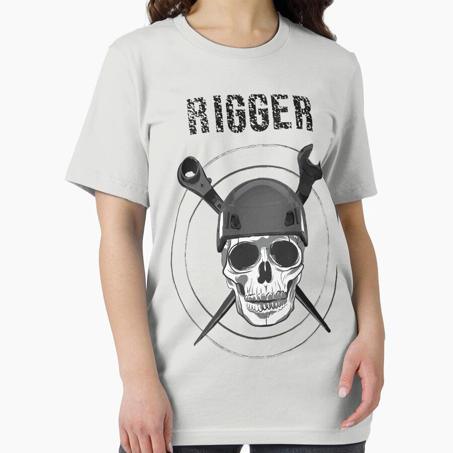 tower climber rigger tough skull design by TradesTees
