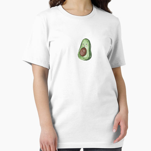 Adorable Kawaii Avocado - Cute Watercolour Food Art by KayleighStudio