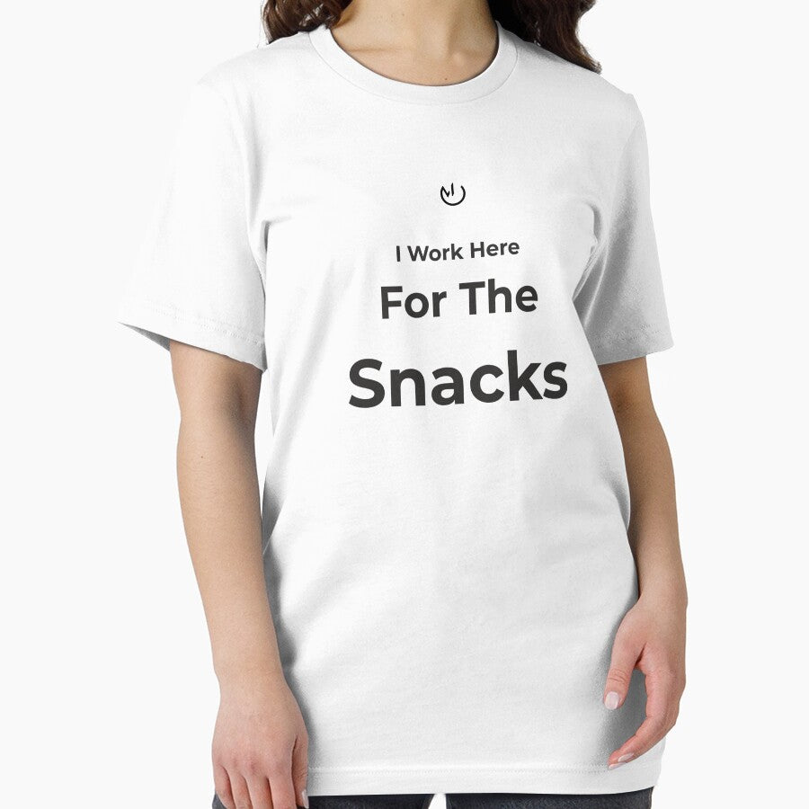 I Work Here For The Snacks – Funny Office Humor Minimalist Design by mostly_offline