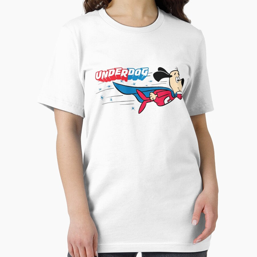Classic Retro Flying Underdog Superhero Graphic by Moonpaw-Whimsy