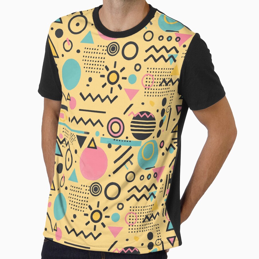 Retro 80s Dance Party Pattern: Bold and Minimalist Design 1980s 1990s by Teemaniac