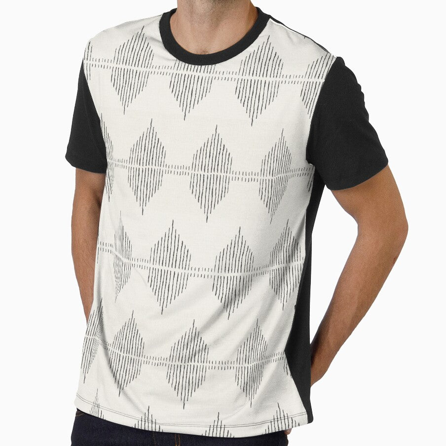 Boho Geometric Line Art in Black and Bone by Erin Kendal by Erin Kendal