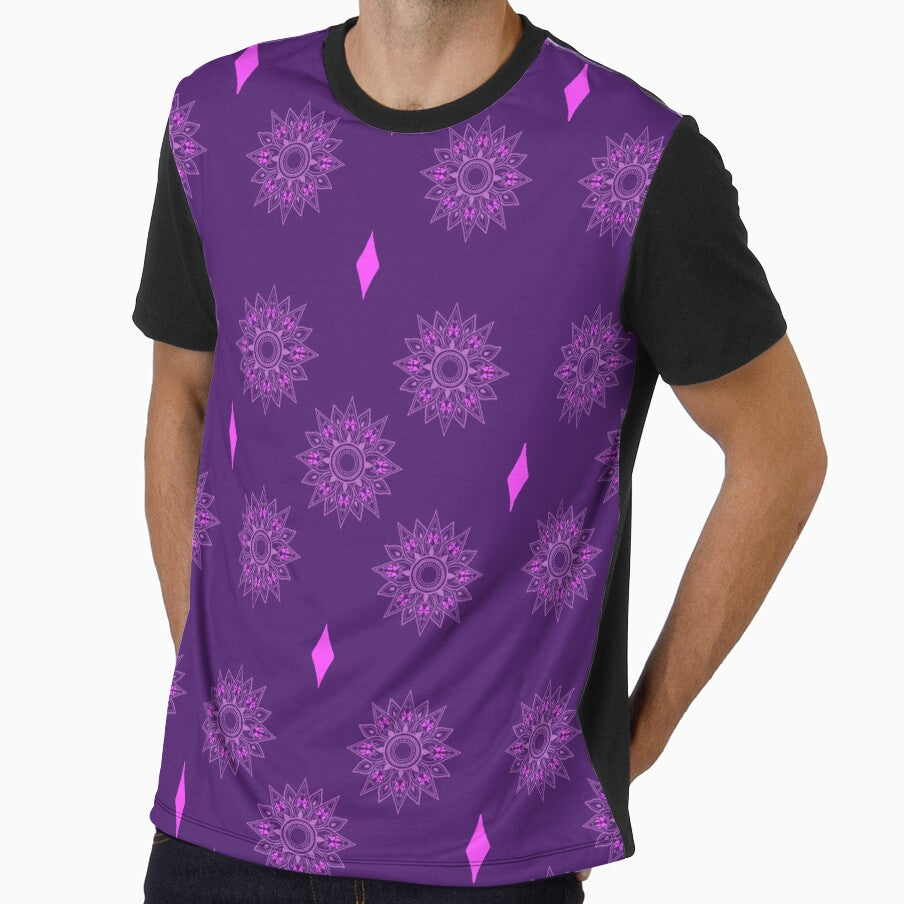 Flower patterns purple on purple by Chaoticzarts