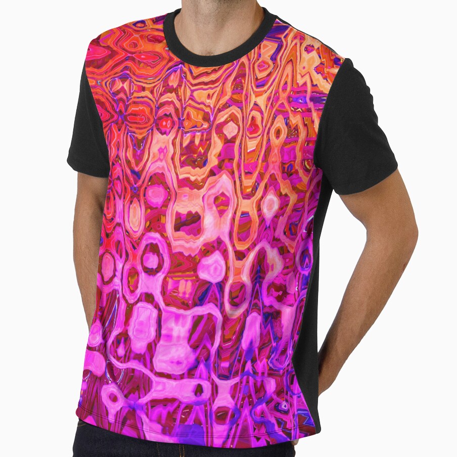 Hippie Colors Abstract Eclectic Mix Heliotrope Magenta Red Pink Lilac Indigo Brown 1 of 4 by Beachy
