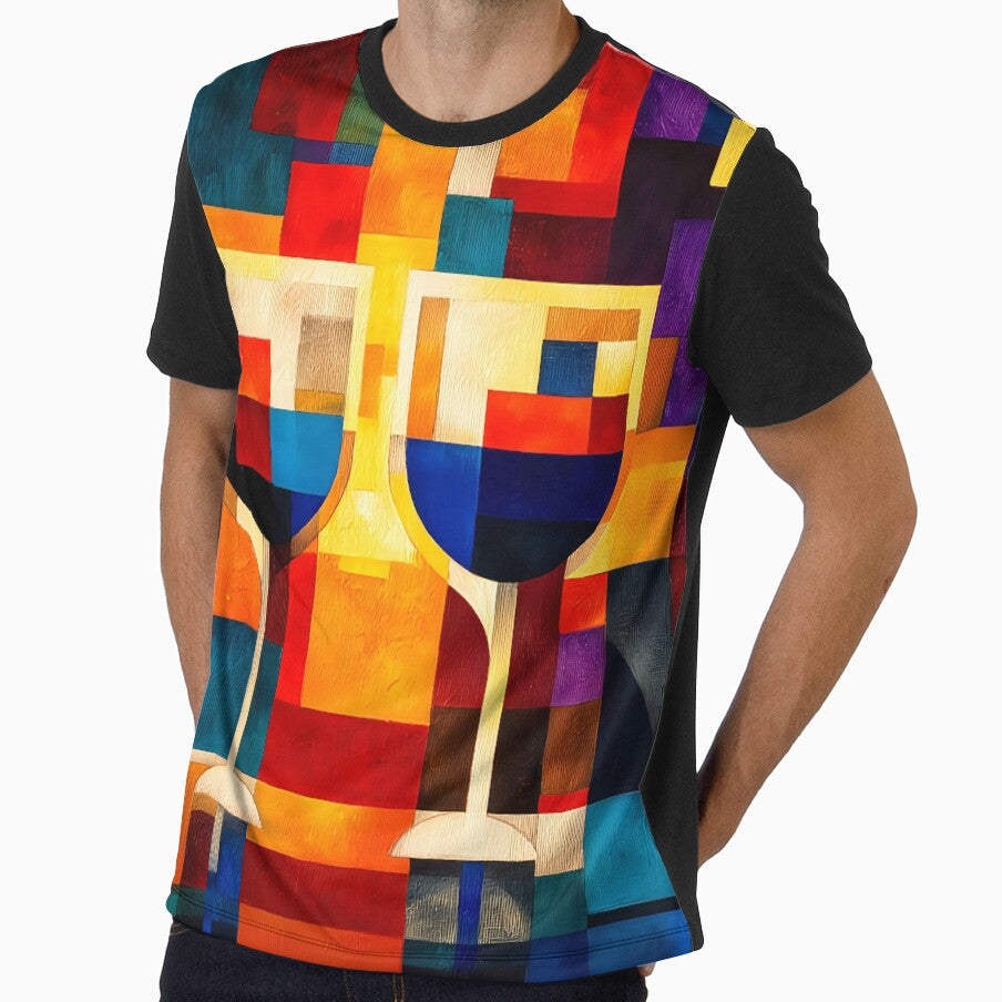 Cubist Wine Art - S02 by FlaskLab