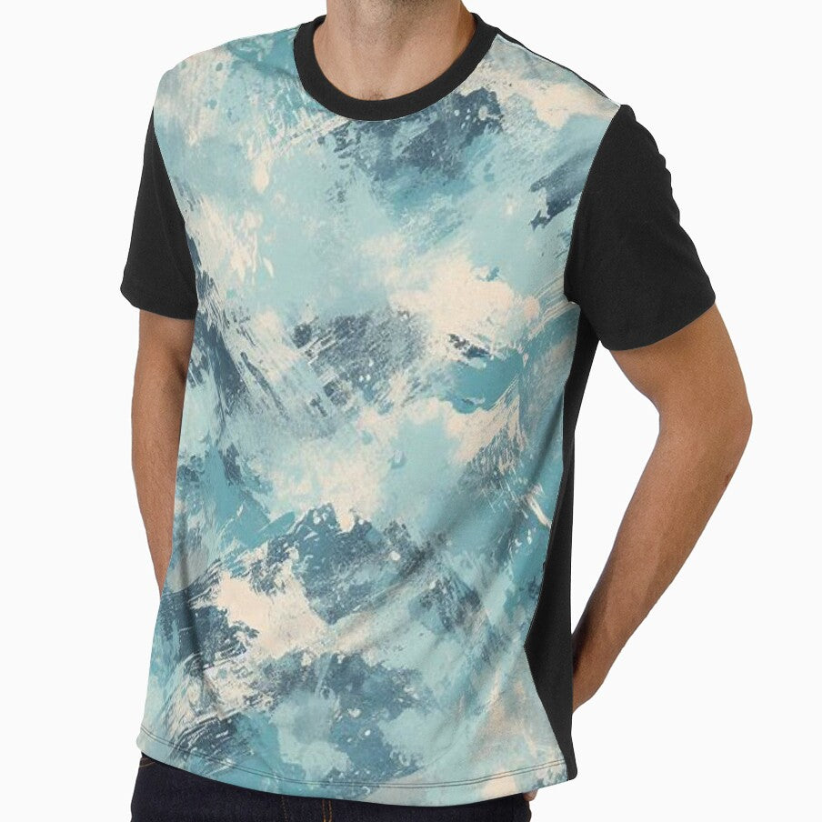 Grungy Blue Abstract by Myra365Art