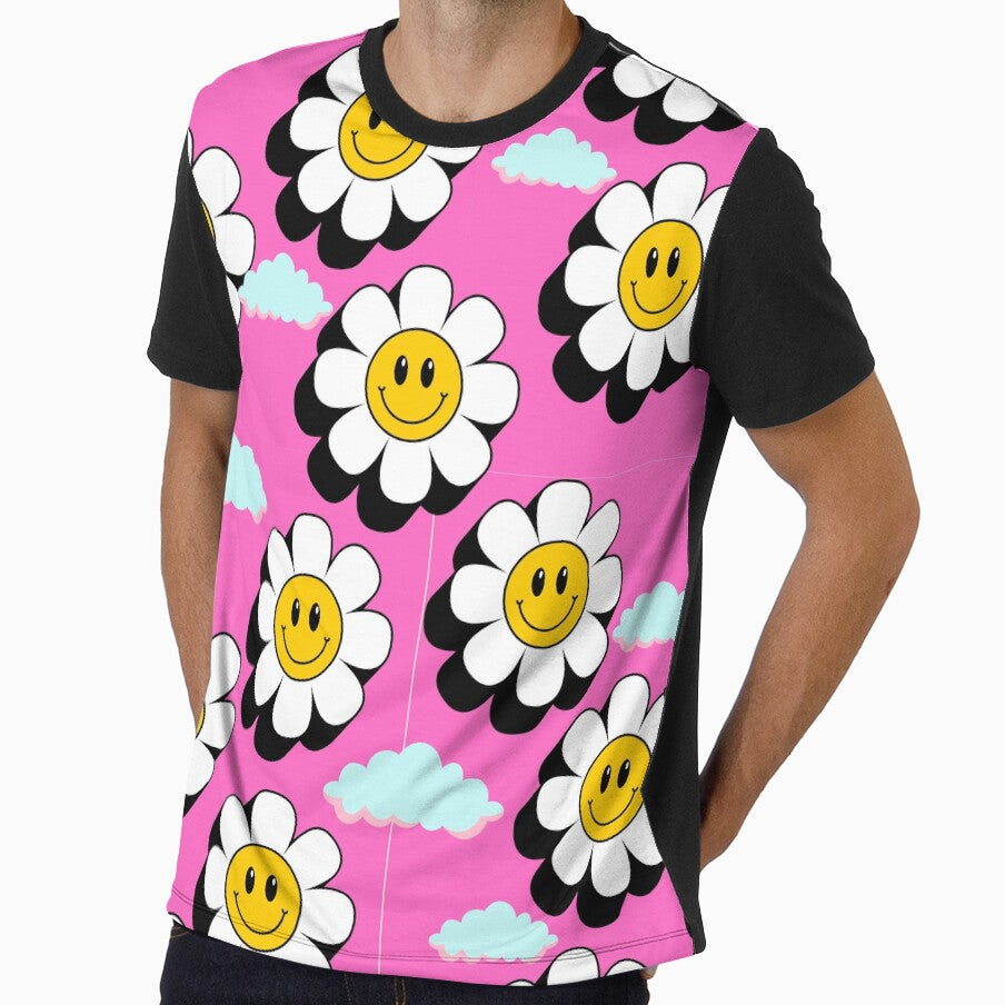 Groovy Smiley Face Daisy Cloud by Maussa Ivimas