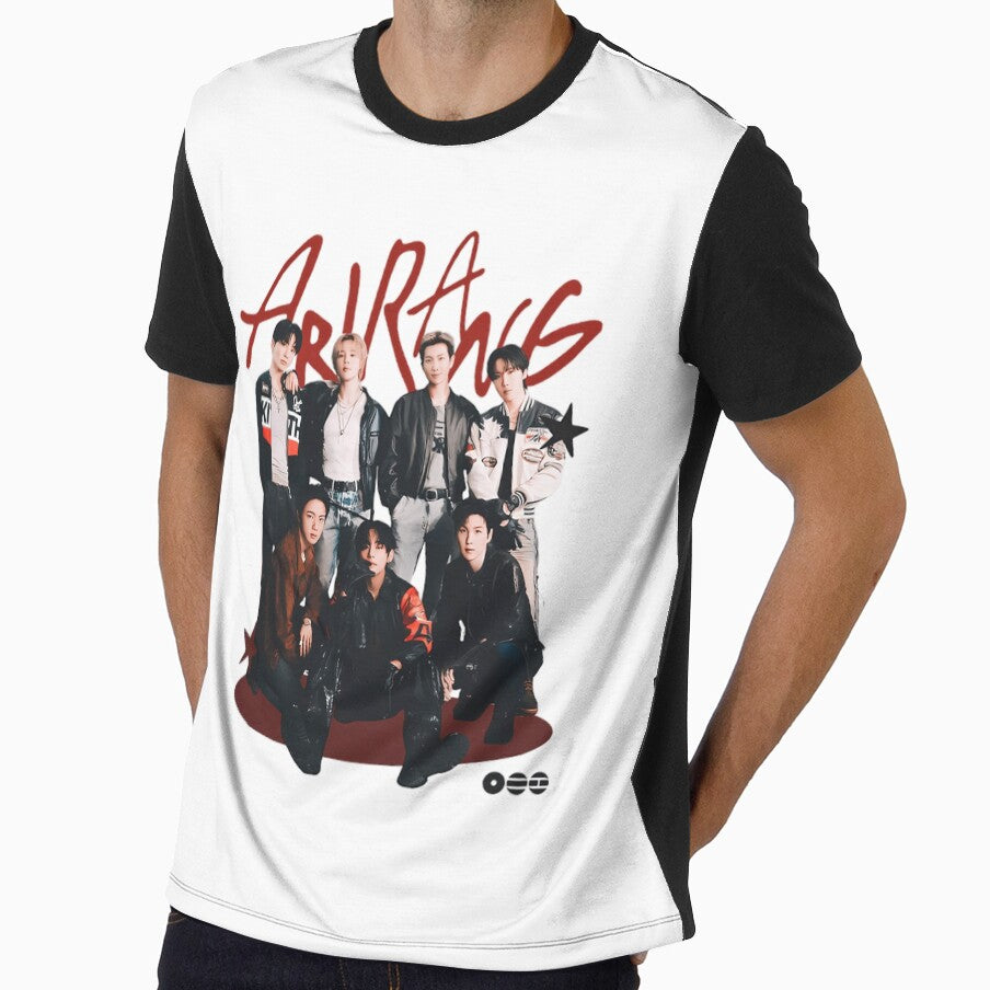 Bts Arirang Group Poster Red Accent by LorenBehre
