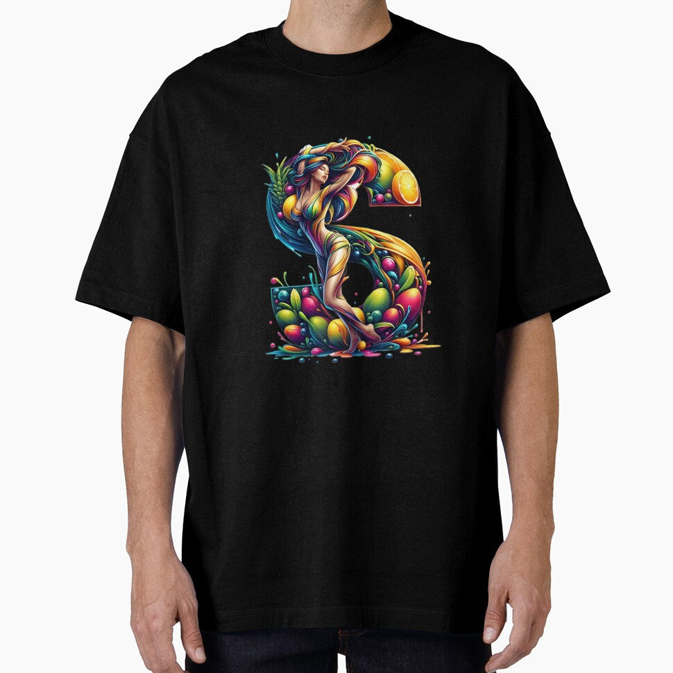 Splash of the tropical fruits in Letter S initials by ZulryLifestyles