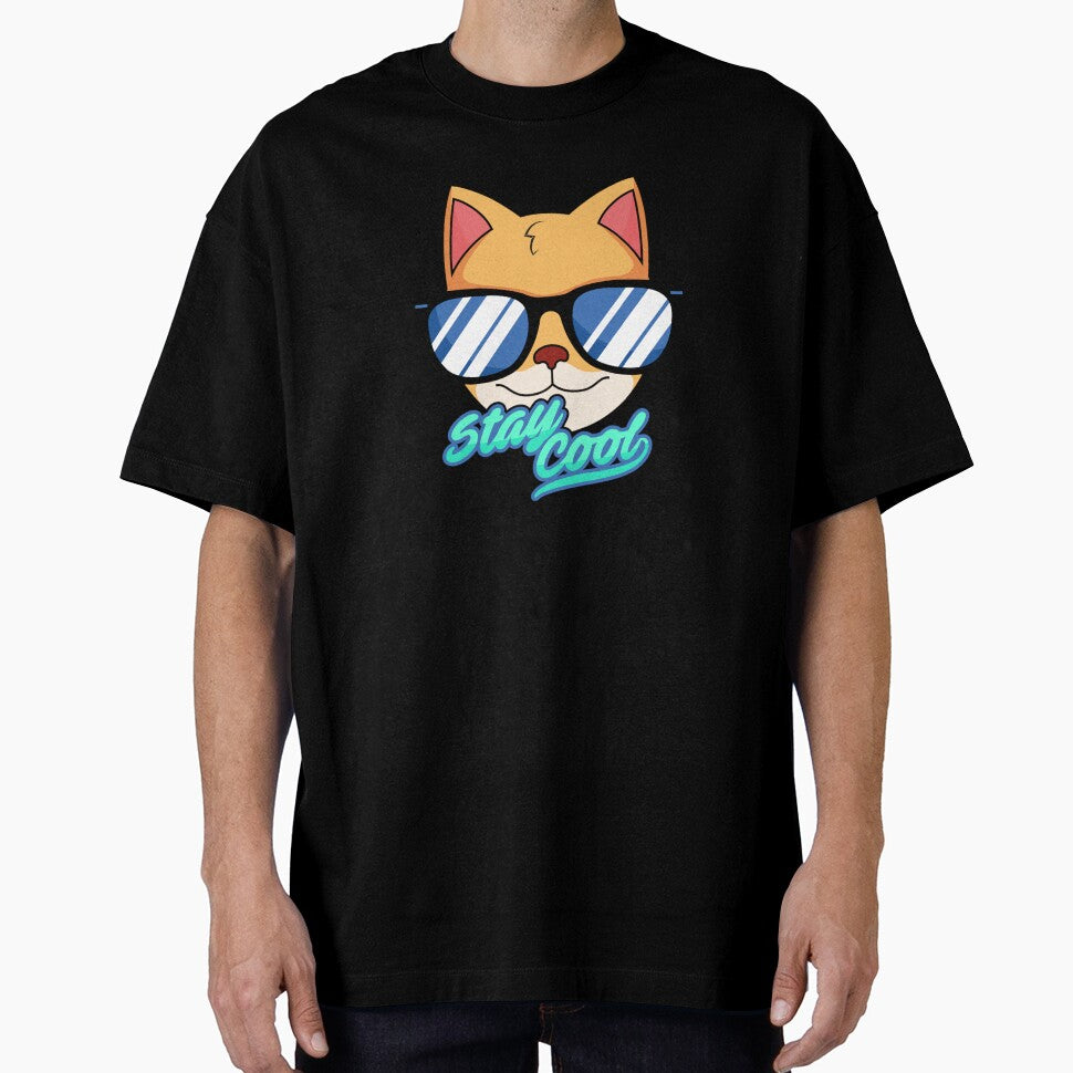 Stay Cool | Cool Cat with Sunglasses Cartoon by Amazing Arts Designs
