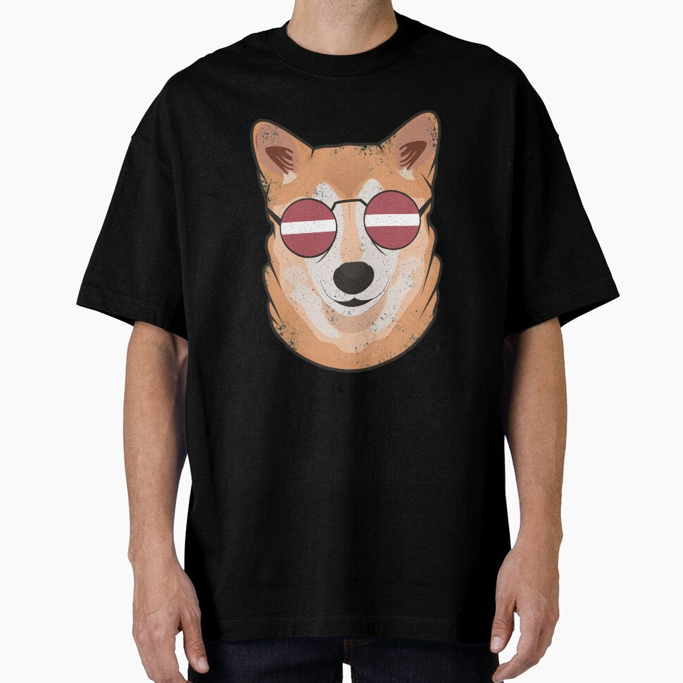 Vintage Patriotic Shiba Inu Latvian Flag by feether-store
