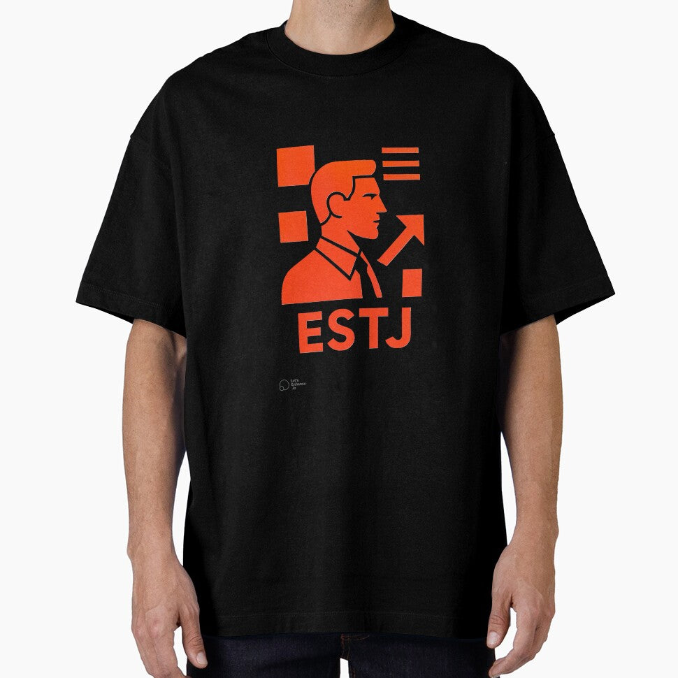 ESTJ Personality Abstract Art – MBTI Design (Center Print) by W-Rm