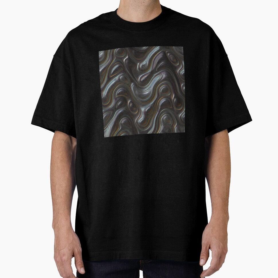 Futuristic Flow: Chrome Swirls & Iridescent Waves (Y2K) by SeanOsShirts
