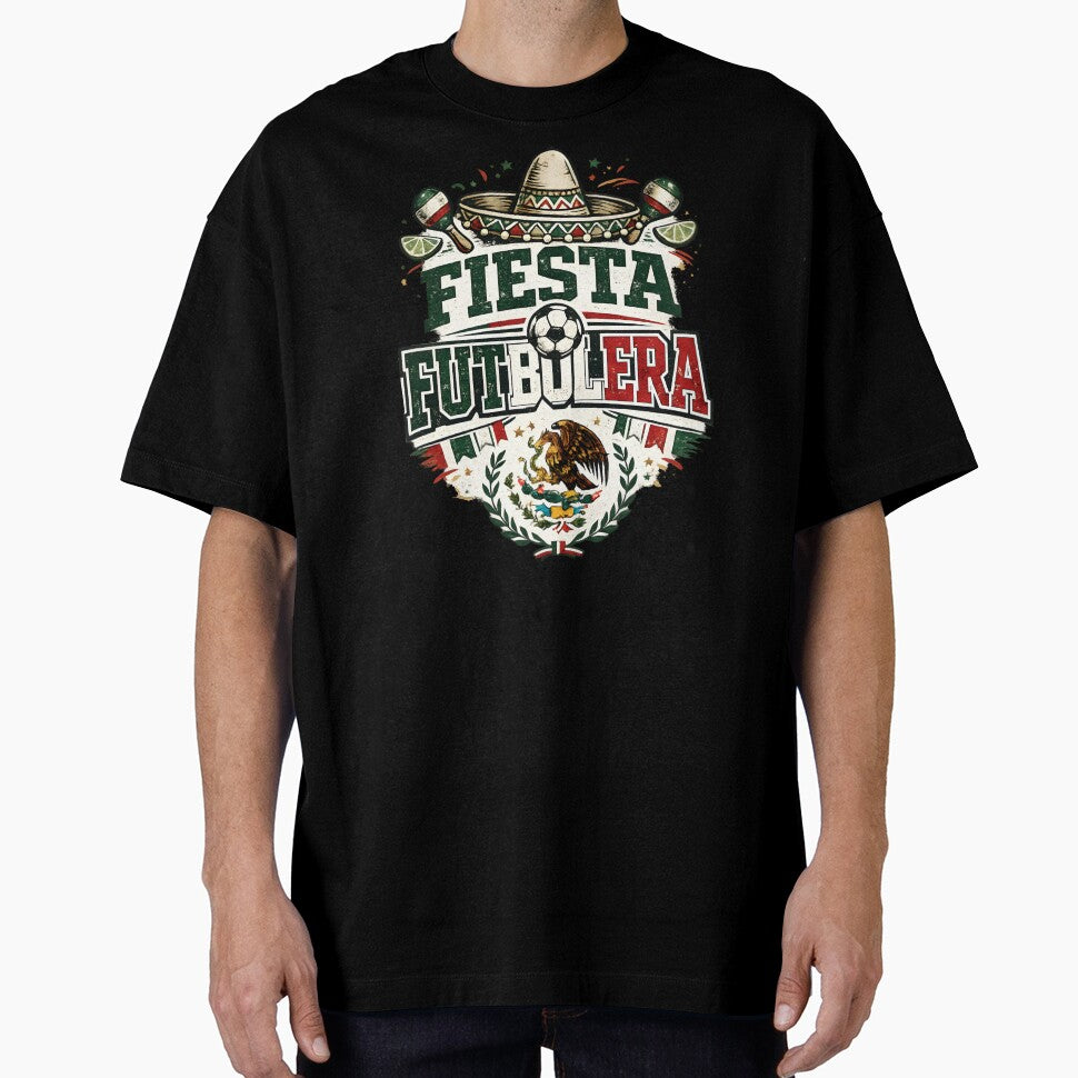 Fiesta Futbolera Mexico Soccer Shirt Mexican Football Fan Party Futbol Patriotic Design by Martin's_Design