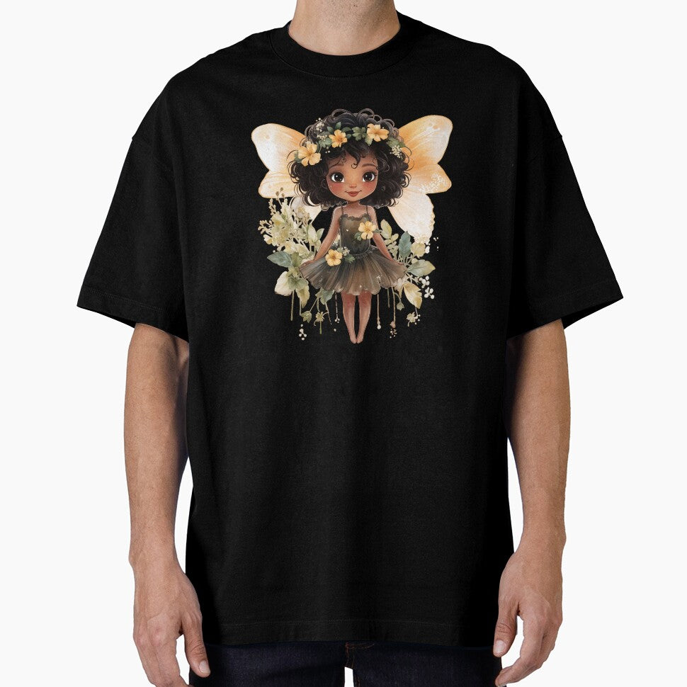 Cute Whimsical Golden Fairy by sirenandscript