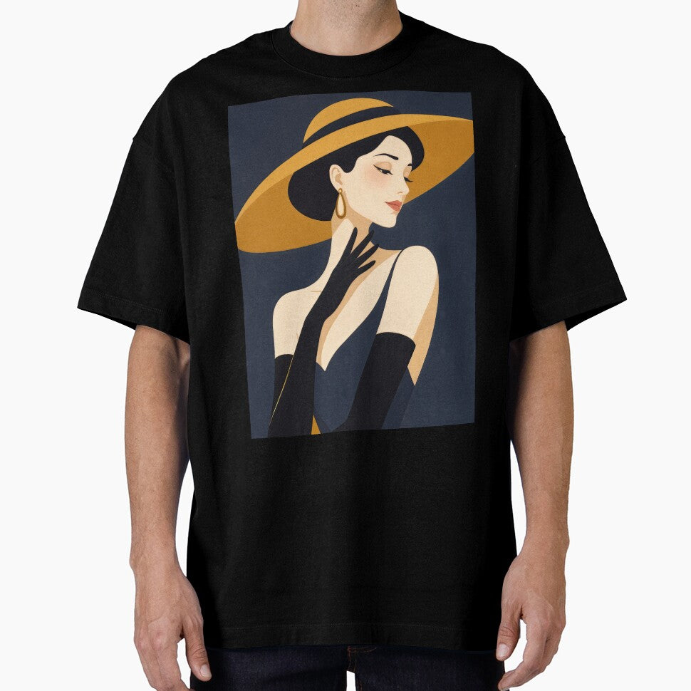 Golden Elegance in Vintage Fashion by ForeverPrintsOK