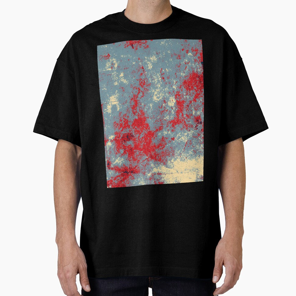 Grunge Chaos – Red, Grey & Cream Texture Art by SouthPrint