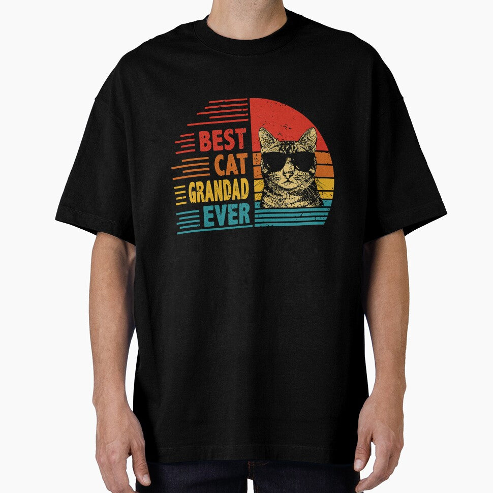 Vintage Retro Best Cat Grandad Ever Funny Cat Lover Father's Day Gift by EdwinaEmmanoiCo
