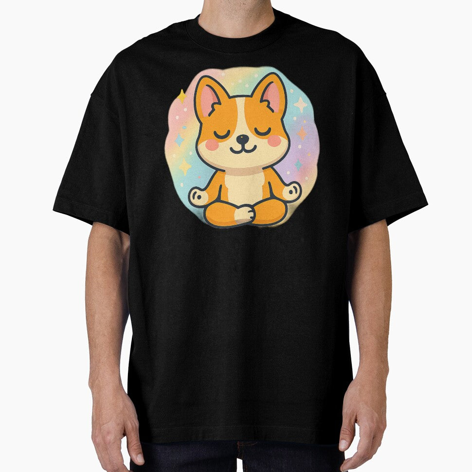 Cute Kawaii Corgi Doing Yoga, Kawaii Corgi by graphic-genie