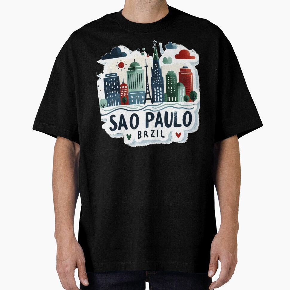 delicate minimalist sticker minimalist design, "São Paulo Brazil" by PaintMeWorld