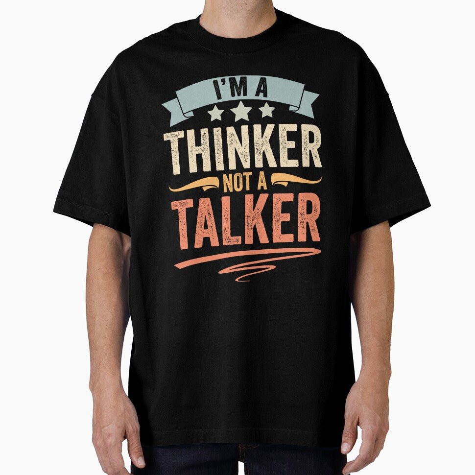 Retro Introverted Personality I Am A Thinker Not A Talker by Nessshirts