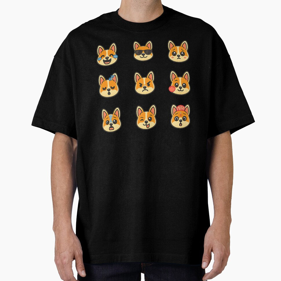 Cute Kawaii Corgi Emoji Set 1, Kawaii Corgi by graphic-genie