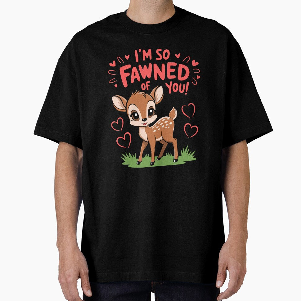 I'm So Fawned Of You! Kawaii Baby Deer Pun by PMCreative