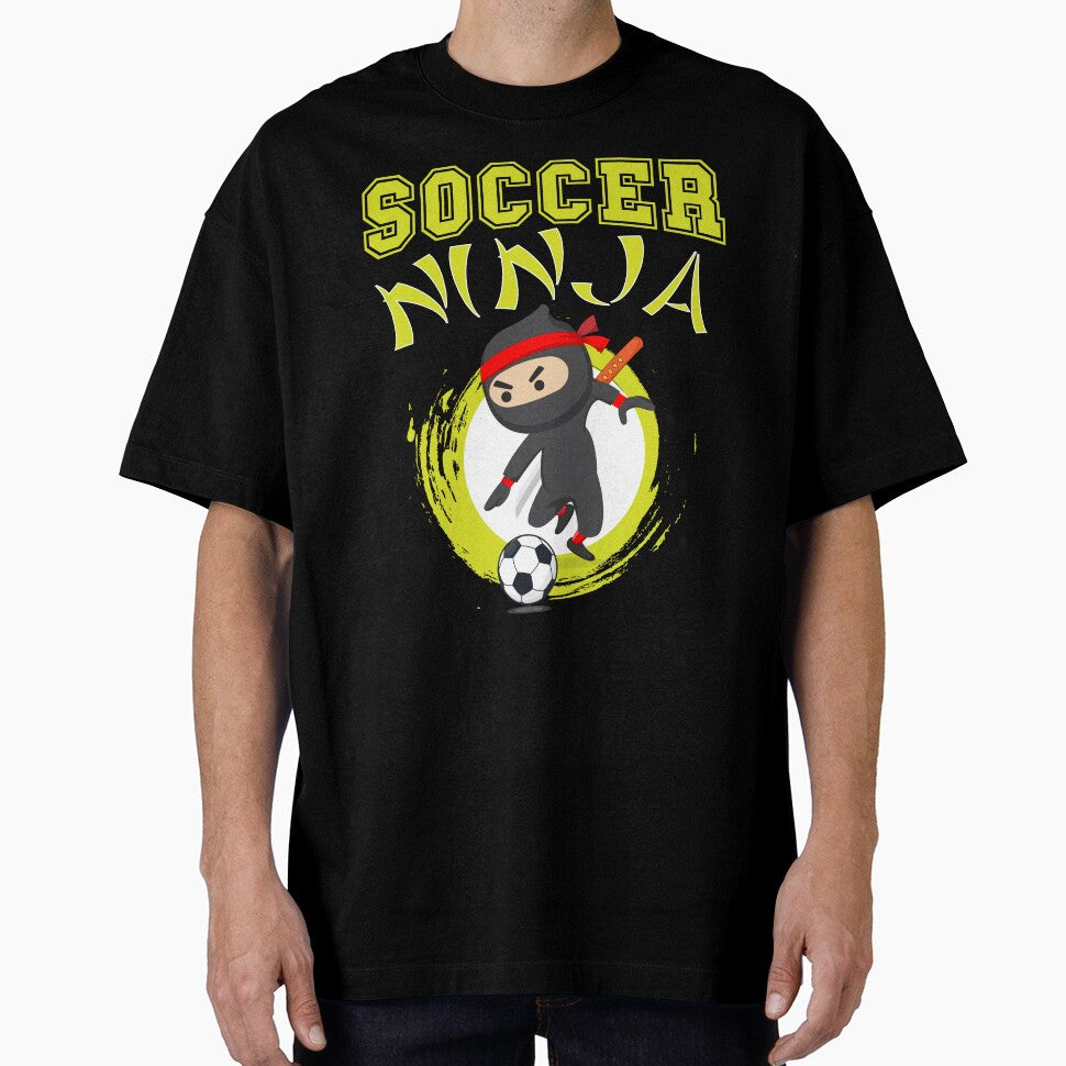 Funny Soccer Ninja Player Cute Foot-ball Game Grunge Design for Kids by WhiteTears