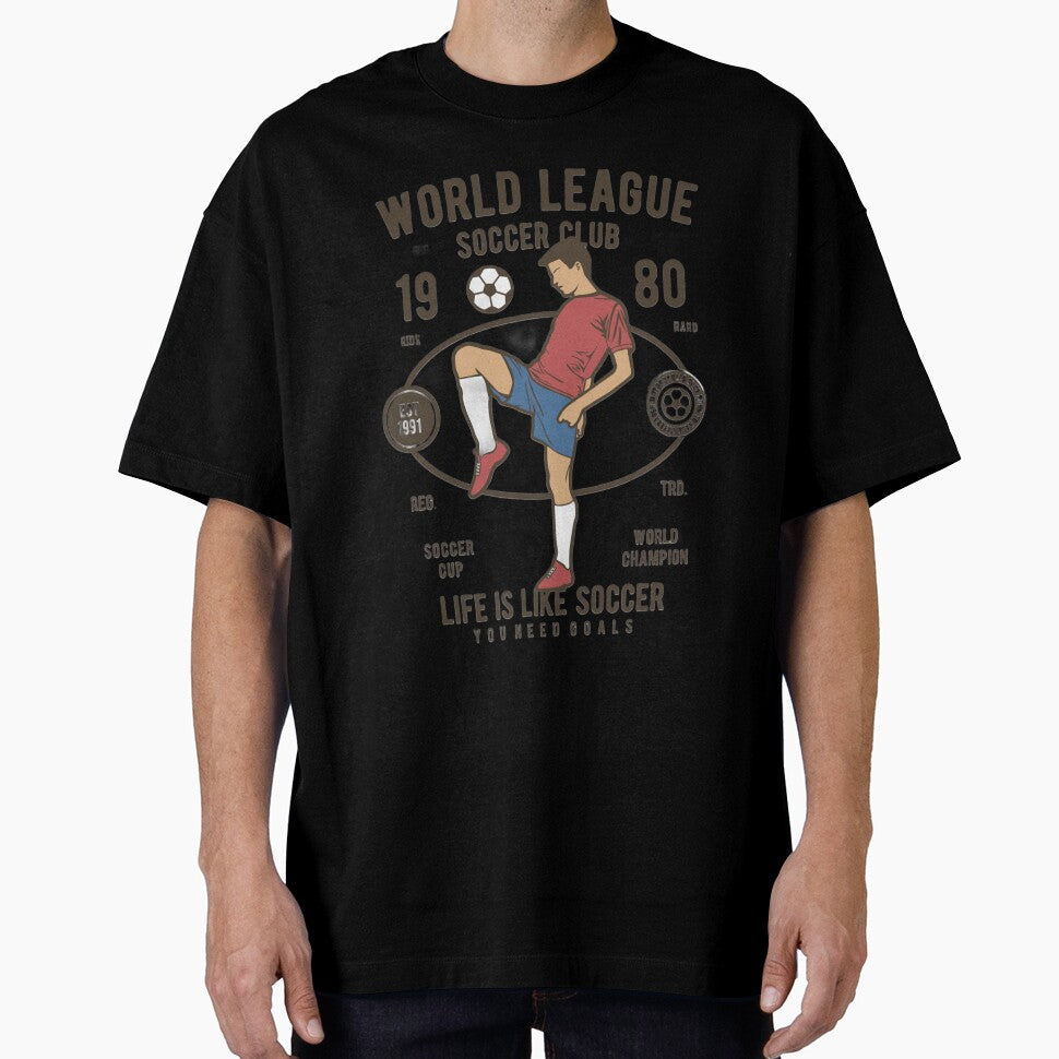 World League Soccer Club – Retro Vintage Sports Poster by ROHIT GUPTA
