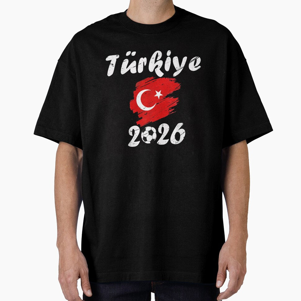 Turkiye 2026 Soccer Football Championship Turkish Flag Distressed Fan Design by LanoraDamie