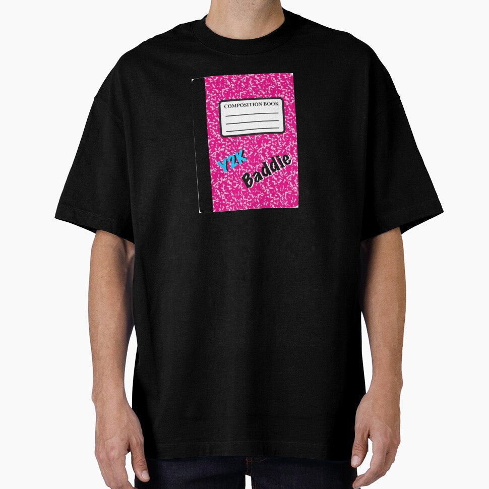 Y2K Baddie Blue and Pink Composition Book Sticker Year 2000 Baddie Sticker by OneCatShop