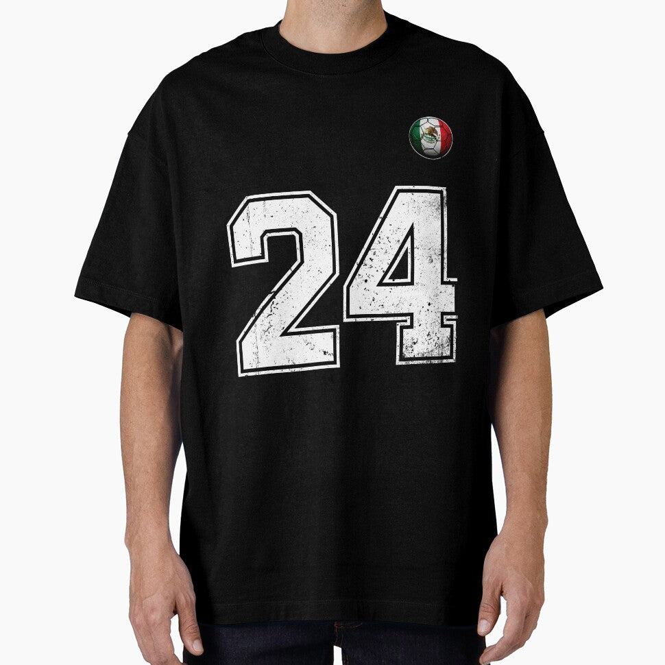 Number 24 Mexico Flag Football Fan by BernoNickel