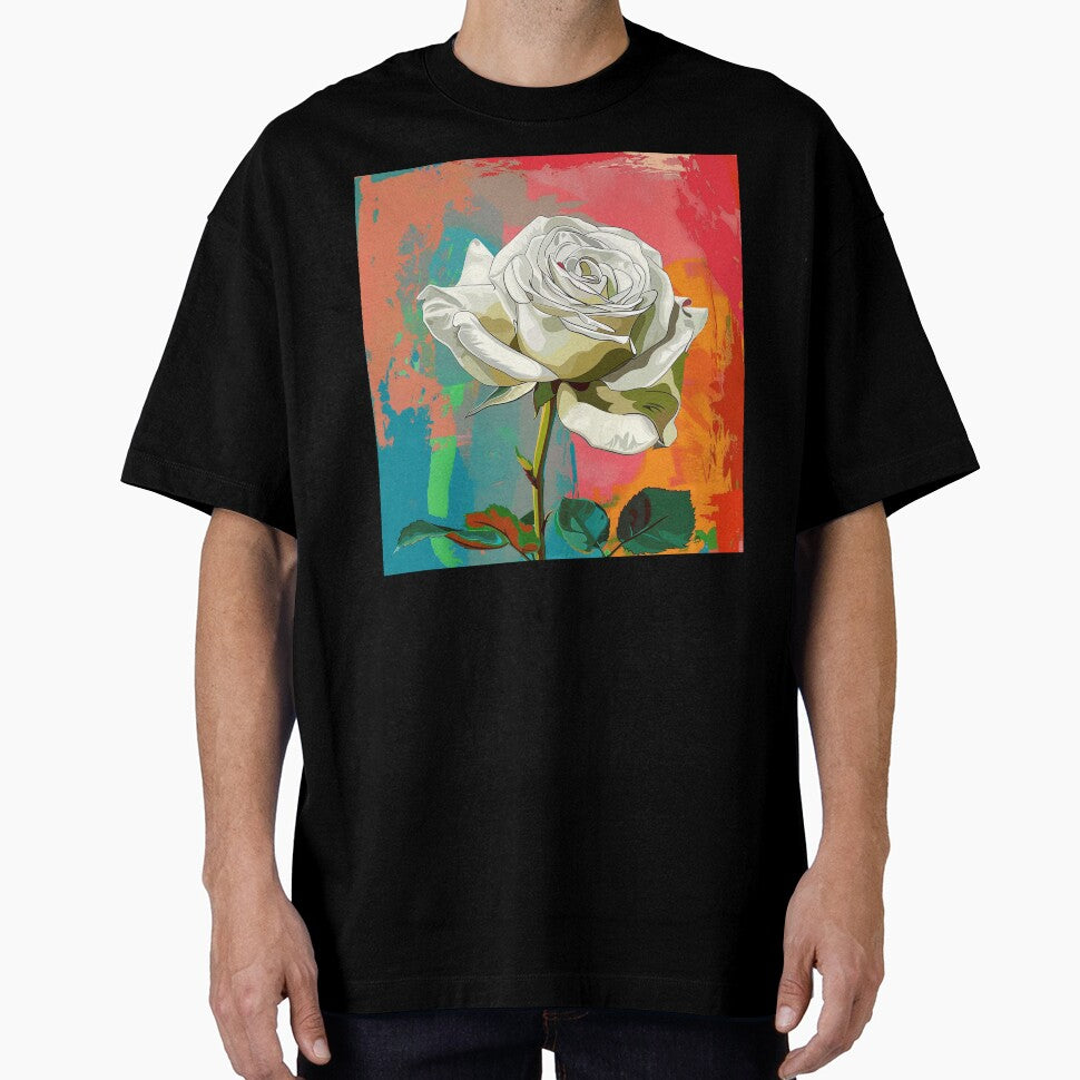 White Rose Pop Art 1 by AstroRisq