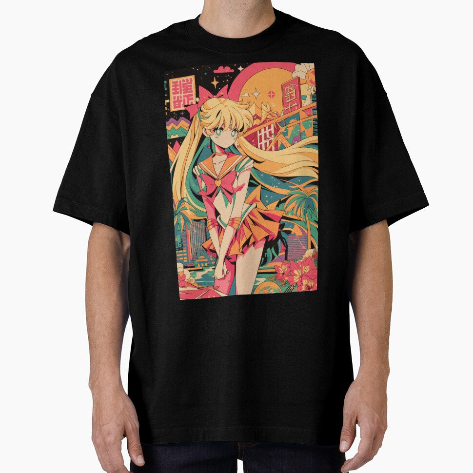 Sailor Venus Vaporwave City Nights by AnimeArsenalPrints