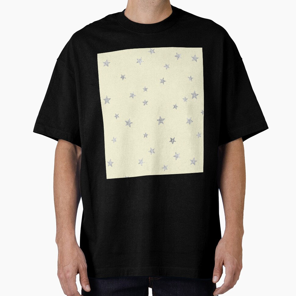 Pretty Y2K Glitter Stars Design in Baby Yellow by Femme Pastel Collective