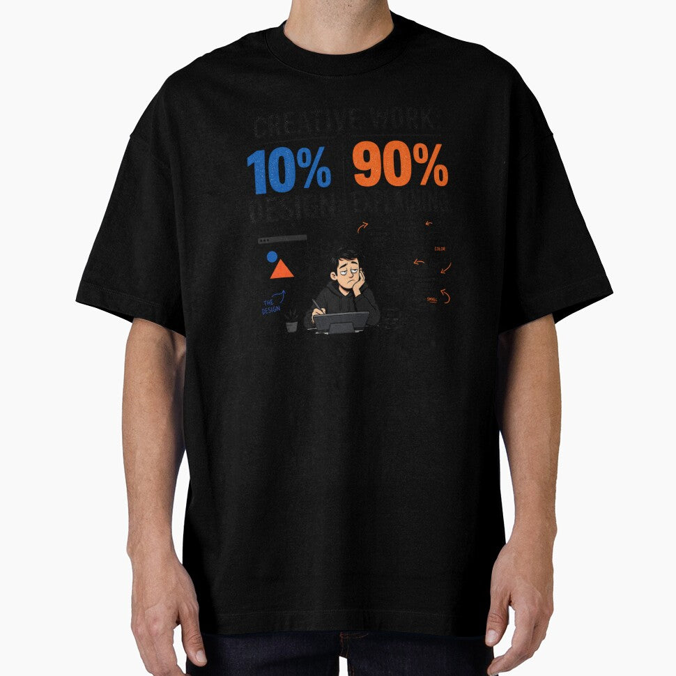 Creative Work 10% Design 90% Explaining Tee by CoolTShirtDesign