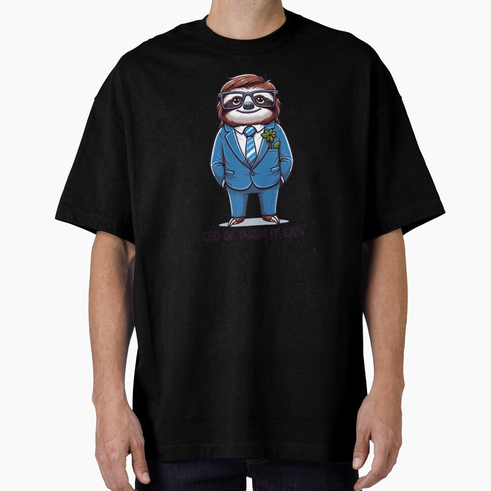 CEO of Taking It Easy – Funny Sloth Office Humor Design by CyfroweMysli