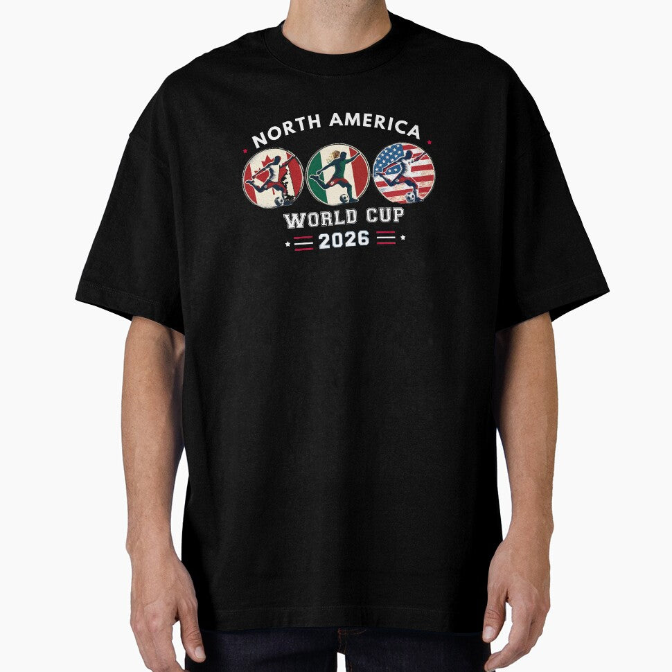 North America World Cup 2026 USA Canada Mexico Soccer Fan Design by Raygunes