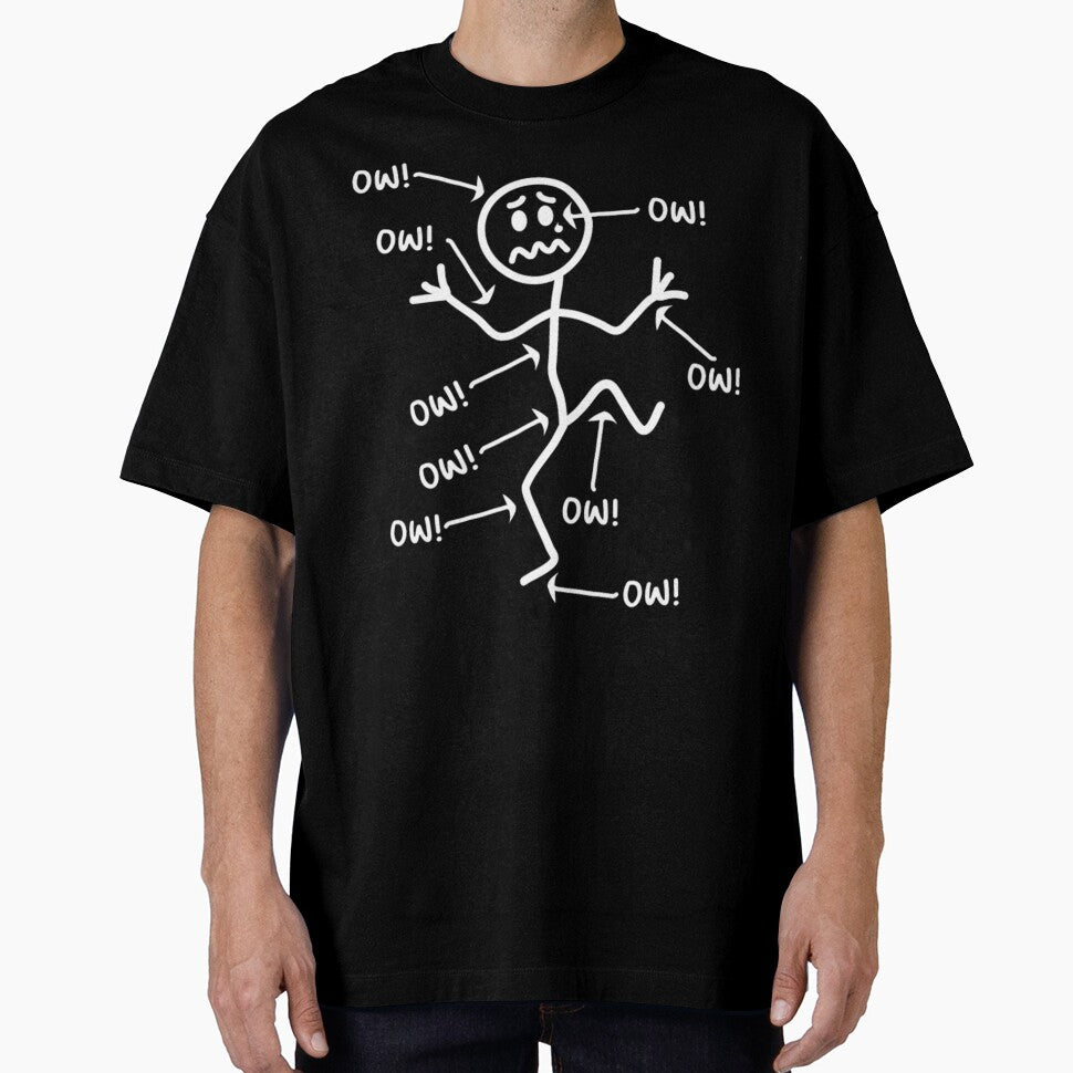 Ow Ow Ow Stick Character Figure Chronic Pain by TomatiLove
